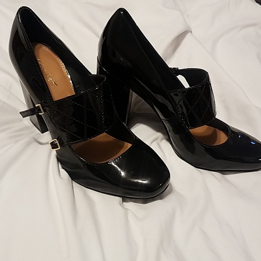 Calvin Klein block heels